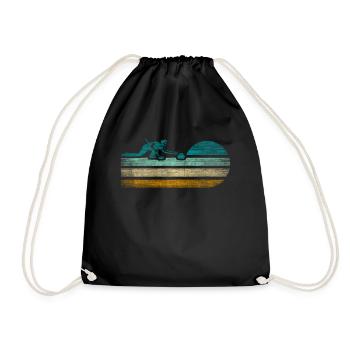 Cool Retro Curling Desigsn avec Silhouette Curler - Sac de sport léger - noir - Devant