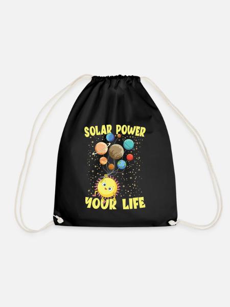 Solar Power Your Life für einen Hobby Astronomen - Turnbeutel - Schwarz