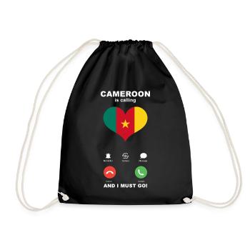Le Cameroun appelle Cameroun Heart Souvenir - Sac de sport léger - noir - Devant