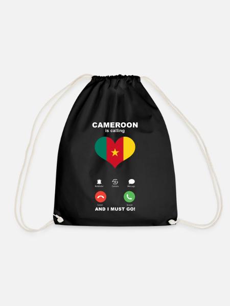 Le Cameroun appelle Cameroun Heart Souvenir - Sac de sport léger - noir