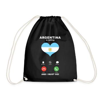 Argentina is calling Argentina Heart Souvenir - Drawstring Bag - black - Front