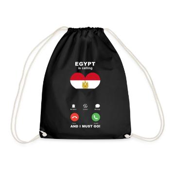 Egypt is calling Egypt Heart Souvenir - Drawstring Bag - black - Front