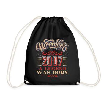 2007, anniversaire, novembre 2007, 11.2007, 11-2007 - Sac de sport léger - noir - Devant