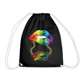 Waage Sternzeichen Geschenk Waage - Turnbeutel - Schwarz - Vorne