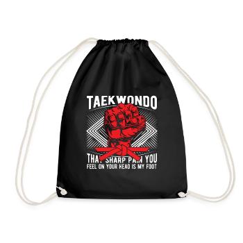 Taekwondo That Sharp Pain Fighter Fight Karate - Drawstring Bag - black - Front