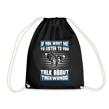 Taekwondo si vous voulez que j’écoute le sport de combat - Sac de sport léger - noir - Devant