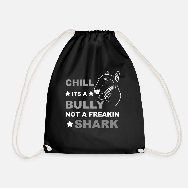 Bull Terrier Bully Miniature Bull Terrier - Drawstring Bag - black