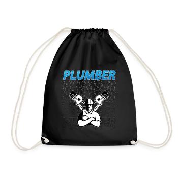 Plombier Outil Construction Plomberie Tuyauterie Plombiers - Sac de sport léger - noir - Devant