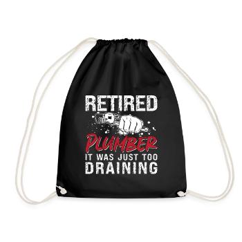 Plombier à la retraite Outil Plomberie Route Tuyauterie Plombiers - Sac de sport léger - noir - Devant