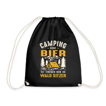 Camper sans bière, c’est juste s’asseoir dans la forêt - Sac de sport léger - noir - Devant
