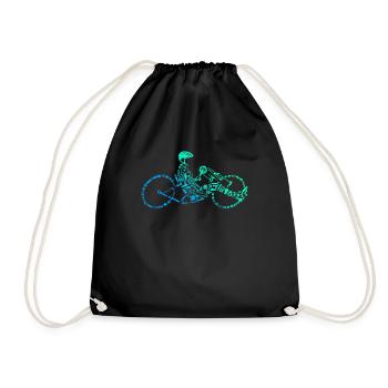 Handbike Racing Bike Wheelchair Bicycle Recumbent Bike - Drawstring Bag - black - Front