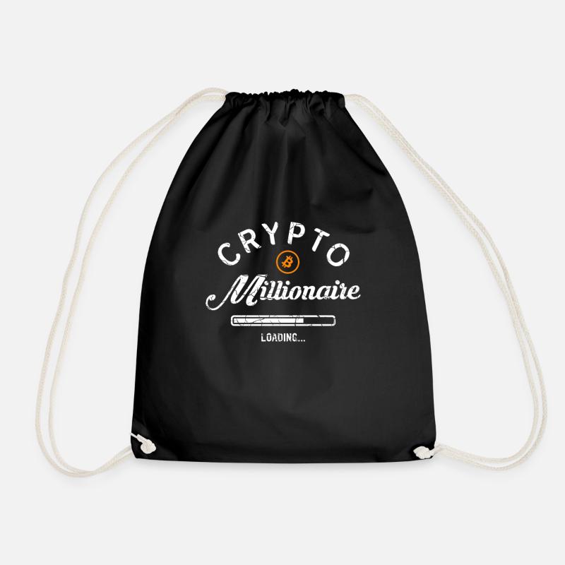 Crypto Millionaire Loading Blockchain Bitcoin - Turnbeutel - Schwarz