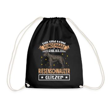 Das Sind Keine Hundehaare Das Ist Riesenschnauzer - Turnbeutel - Schwarz - Vorne