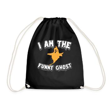 Halloween I Am The Funny Ghost Halloween Ghost - Drawstring Bag - black - Front