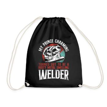 Soudeur Soudage Girlfriend Vintage - Sac de sport léger - noir - Devant