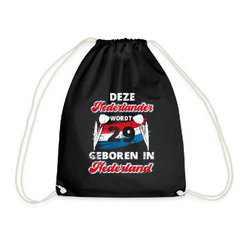 29 Birthday Dutch Holland 29 years Saying - Drawstring Bag - black - Front