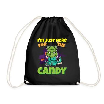 I'm Just Here For The Candy Scary Halloween Beast - Turnbeutel - Schwarz - Vorne