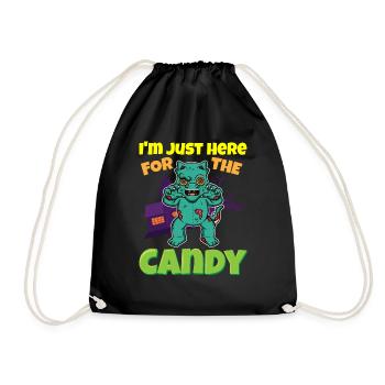 I'm Just Here For The Candy Scary Halloween Beast - Turnbeutel - Schwarz - Vorne