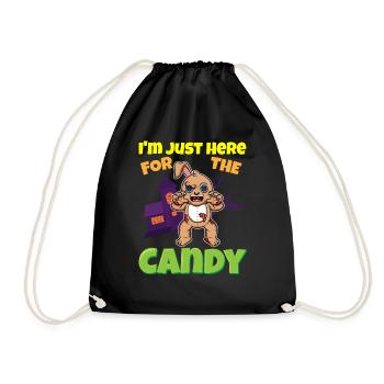 I'm Just Here For The Candy Scary Halloween Beast - Turnbeutel - Schwarz - Vorne