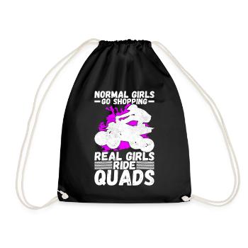 Quad Bike Quad Riders - Drawstring Bag - black - Front