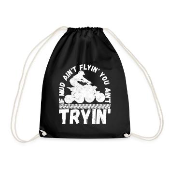 Quad Bike Quad Riders - Drawstring Bag - black - Front