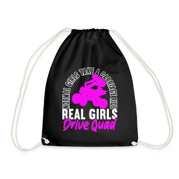 Quad Bike Quad Riders - Drawstring Bag - black - Front