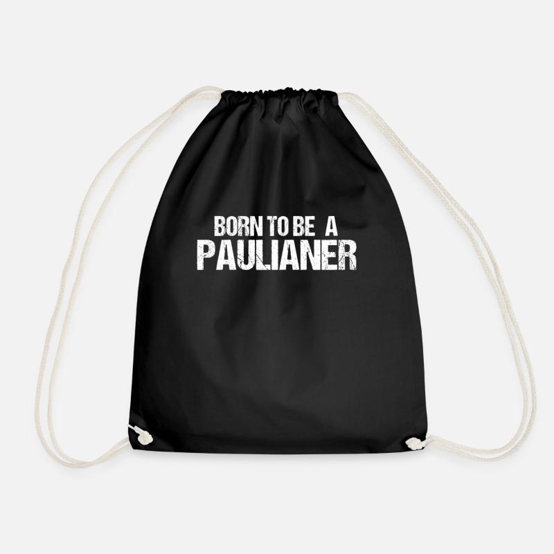 Born To Be A Paulianer St Pauli Fan - Drawstring Bag - black