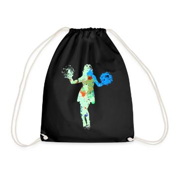 Cheerleading Girls Cheerleader - Drawstring Bag - black - Front