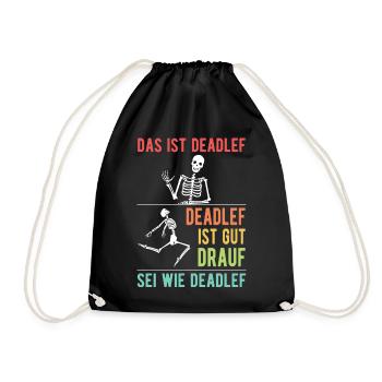 Das Ist Deadlef Skelett Halloween Kostüm Geschenk - Turnbeutel - Schwarz - Vorne