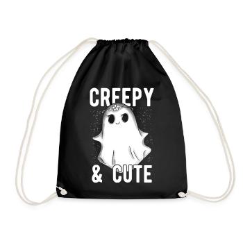 Creepy And Cute Kawaii Ghost Halloween Costumes - Drawstring Bag - black - Front