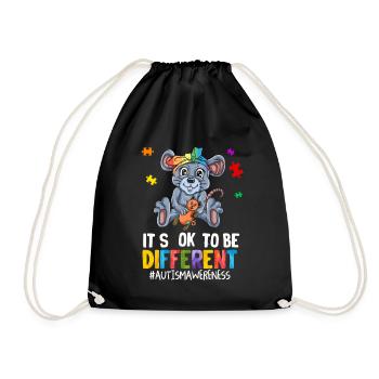 Autistic Autism Autism Awareness Day Asperger's Child - Drawstring Bag - black - Front