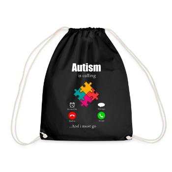 Autisme Cadeau Autiste Asperger TDAH Autisme - Sac de sport léger - noir - Devant