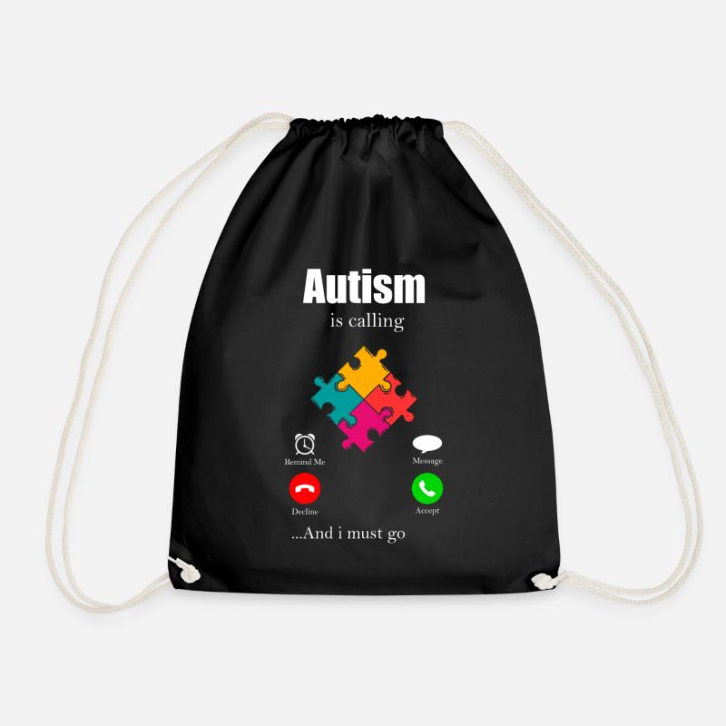 Autismus Geschenk Autist Asperger ADHS Autism - Turnbeutel - Schwarz