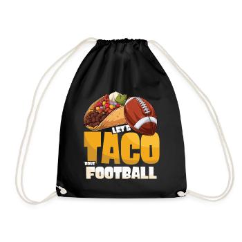 Taco Bout Football Match Day - Drawstring Bag - black - Front