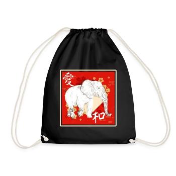 Cadeau d’éléphant pour Proboscis Africa Wilderness Zoo - Sac de sport léger - noir - Devant