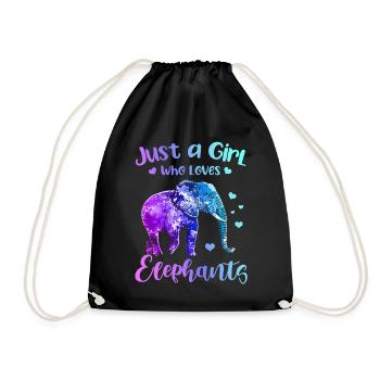 Elephant Tshirt pour Elephant Elephant Kids Zoo - Sac de sport léger - noir - Devant
