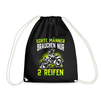Motocross - Turnbeutel - Schwarz - Vorne