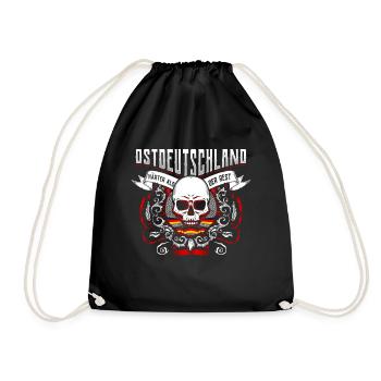 Ostdeutschland Geschenk Osten Ossi DDR Ostalgie - Turnbeutel - Schwarz - Vorne