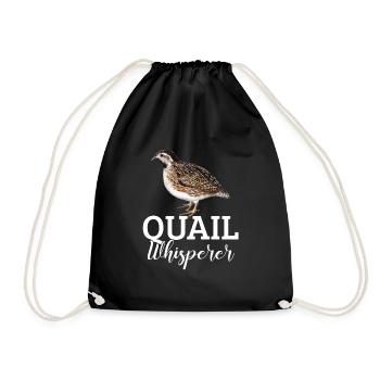 quail whisperer, quail - Turnbeutel - Schwarz - Vorne