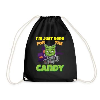 I'm Just Here For The Candy Scary Halloween Beast - Turnbeutel - Schwarz - Vorne