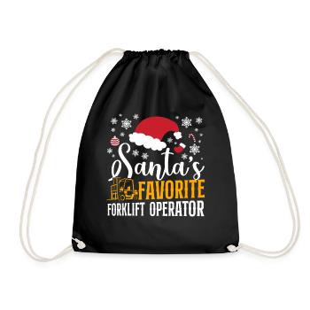 Certified Forklift Truck Operator - Drawstring Bag - black - Front