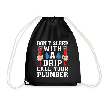Plombier Ne dormez pas Outil Plomberie Tuyauterie Plombiers - Sac de sport léger - noir - Devant