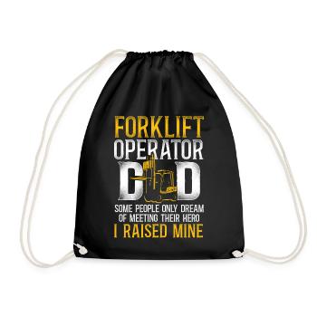 Certified Forklift Truck Operator - Drawstring Bag - black - Front