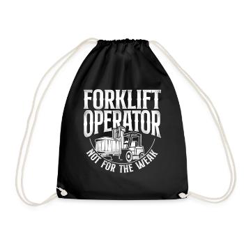 Certified Forklift Truck Operator - Drawstring Bag - black - Front