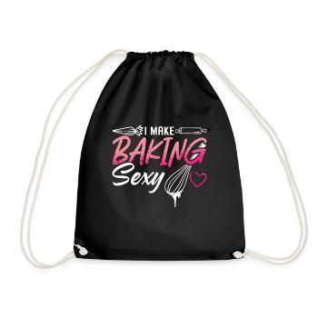 Boulanger Je fais cuire Sexy Boulangerie Gâteau Cupcake Chef - Sac de sport léger - noir - Devant