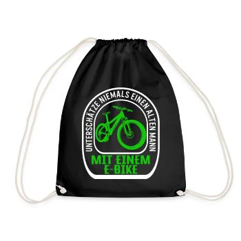 Unterschätzen niemals einen alten Mann mit einem - Drawstring Bag - black - Front