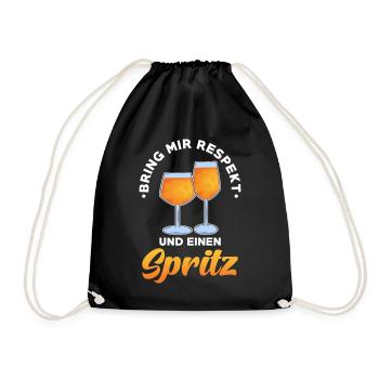 Spritz Cocktail - Turnbeutel - Schwarz - Vorne