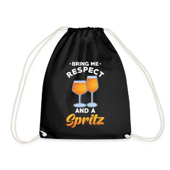 Spritz Cocktail - Turnbeutel - Schwarz - Vorne