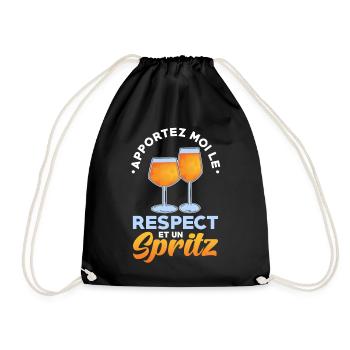Spritz Cocktail - Turnbeutel - Schwarz - Vorne