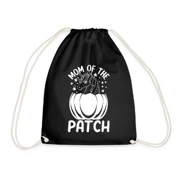 Halloween Mom of the Patch I Halloween Unicorn Mam - Drawstring Bag - black - Front